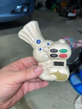 Vintage 1992 Pillsbury Dough Boy Kitchen Magnet Timer